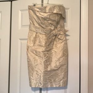 KATE Spade size 10 cream colored strapless dress